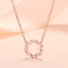 Mobius Ring Necklace for Women Niche Light Luxury Geometric Collarbone Chain Fashionable Small Fresh Rose Gold Garland Pendant