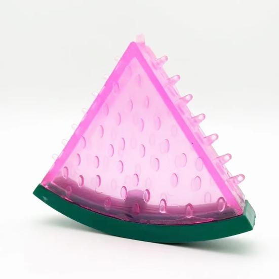 Dog Cooling Chew Toy Summer Freezable Watermelon Lemon Pineapple Puppy Teething Toy Bite Resistant Squeaky Pet Teeth Cleaning Toy