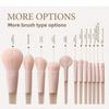 12Pcs Peach Pink Makeup Brush Set Beginner Highlight Blush Brush Loose Powder Brush Portable Beauty Tool Set Brush