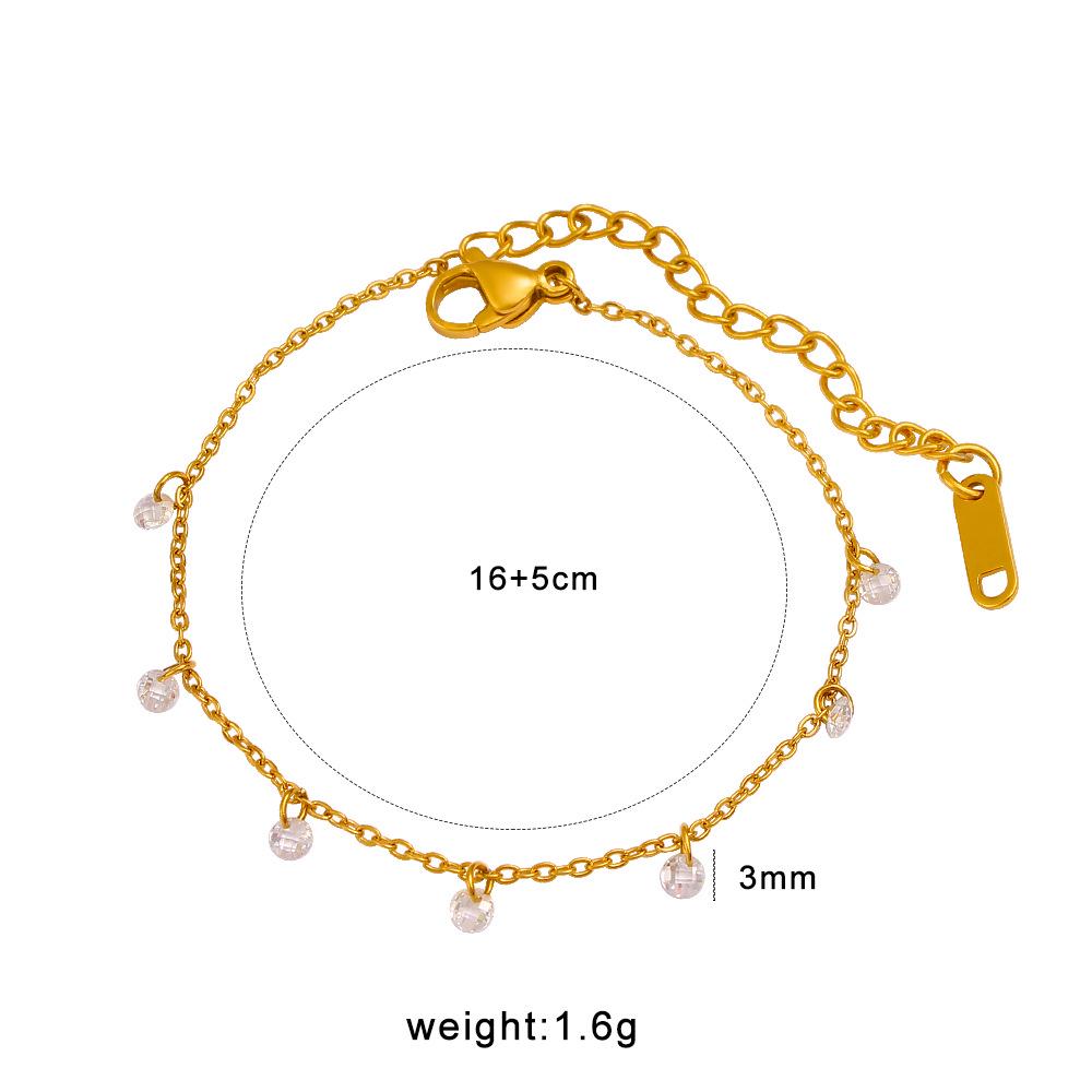 Korean Style Shiny Zircon Bracelet Necklace for Women - Versatile, High-End Summer Accessories