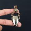 Gorgeous Golden Apache Pyrite Gemstone Pure Copper Wire Wrapped Handmade Pendant Jewelry