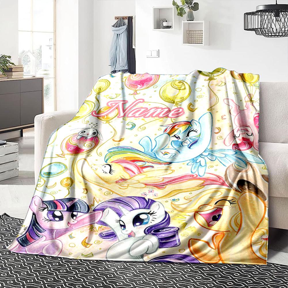 Custom Name Rainbow Dash Party Party Blanket For Couch Bed Plush Cozy Fuzzy Blanket Super Soft Warm Blankets For Fall And Winter 0916116