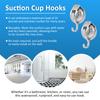 2/4Pcs Suction Cup Hook 15LB Super Suction Wall Hook No Drilling Vacuum Robe Clothes Towel Hook for Kitchen Bathroom Restroom