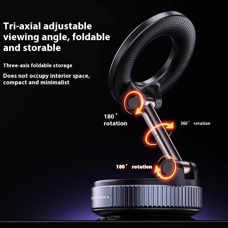 Nano Magnetic Vacuum Suction Cup Car Mobile Phone Holder Car Navigation Foldable Lifting Storage Multifunctional Universal