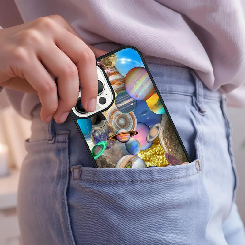 Sky Space planet Moon stars Phone Case For iPhone 17 Air 15 16e 14 13 Pro Max Coque 12 11 Pro Max PLUS cover