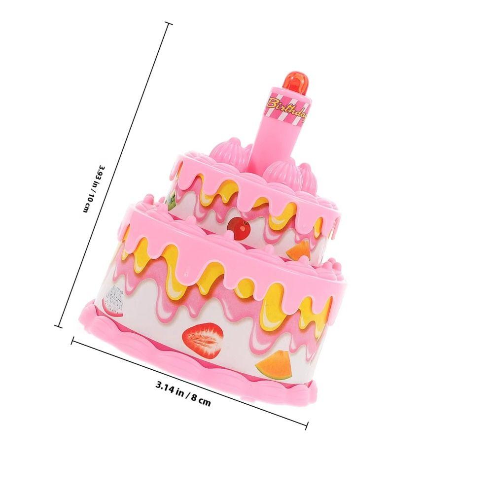 Pretend Play Birthday Cake Toy Early Education with Light Pretend Play Set Kawaii Role Play Princess Tea Time Toy Children's Toy