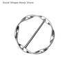 5/6Pcs Spiral Circle Zinc Alloy Metal Round Three-Speed Knotted Silk Scarf Buckle European And American Knot Scarf Buckle Style