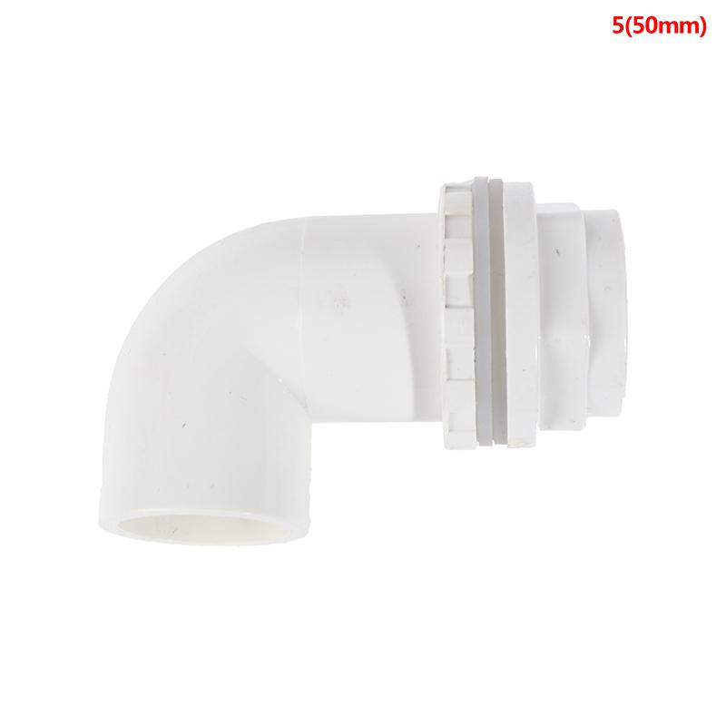Conectores de tubería de PVC tipo L con diámetro interior de 20 a 50 mm, juntas de drenaje para peceras, tubos de riego