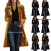 European Mid-length Velvet Trench Coat - 2025 Autumn/Winter Fashion, Elegant Women's Jacket