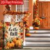 2D Flat - 2D Flat, Thanksgiving Pumpkin Maple Leaf Hazelnut Autumn Garden Flag_3-28X40 Inch Outdoor Garden Flag Double-Sided Home Decoration Courtyard