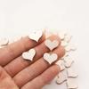 100pcs/lot DIY Blank Mini Heart Wood Slices Discs Wood Heart Love Blank Unfinished Natural Crafts Supplies Wedding Ornaments