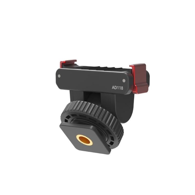 Quick Detach Magnetic Mount for Action 6/5Pro/4/3 Cameras Cold Shoe 1/4 Tripod Screw Hole Full 180Degree Tilt Adjustment