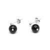 Boucles d'oreilles - LUXENTER - Coleki - Métal 925 - Onyx - Clou/Puce