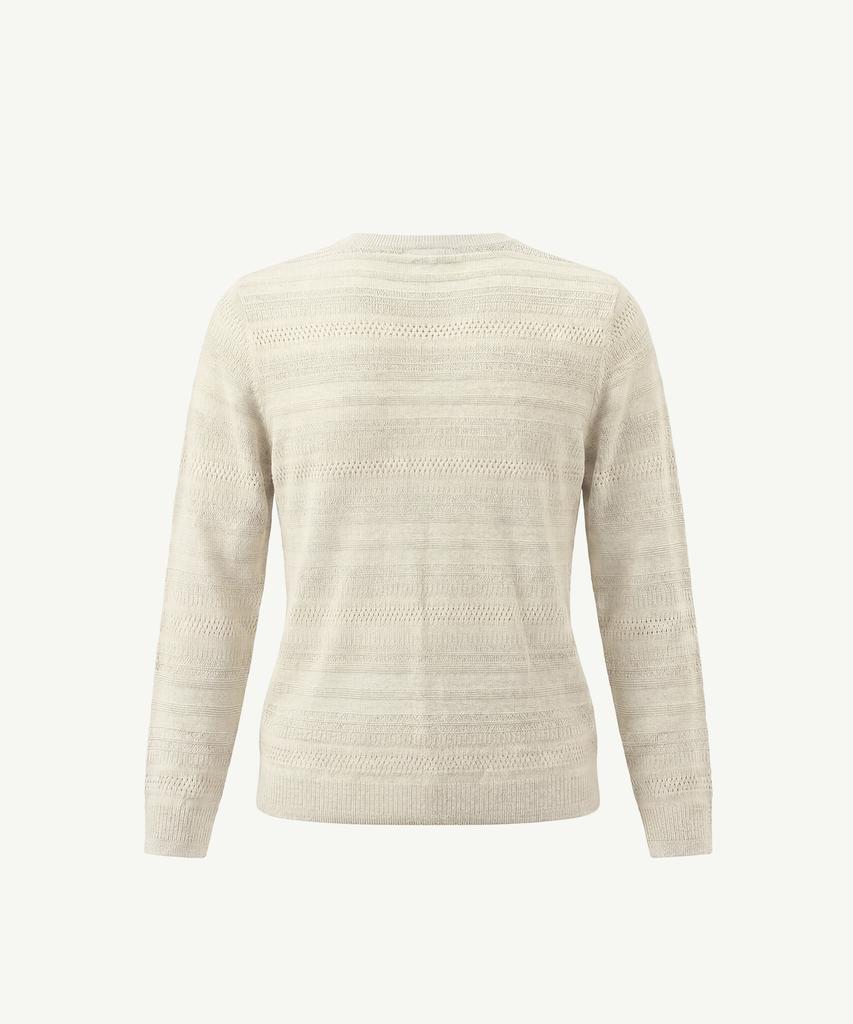 Diale Choir Linen V-Neck Knit - Ivory