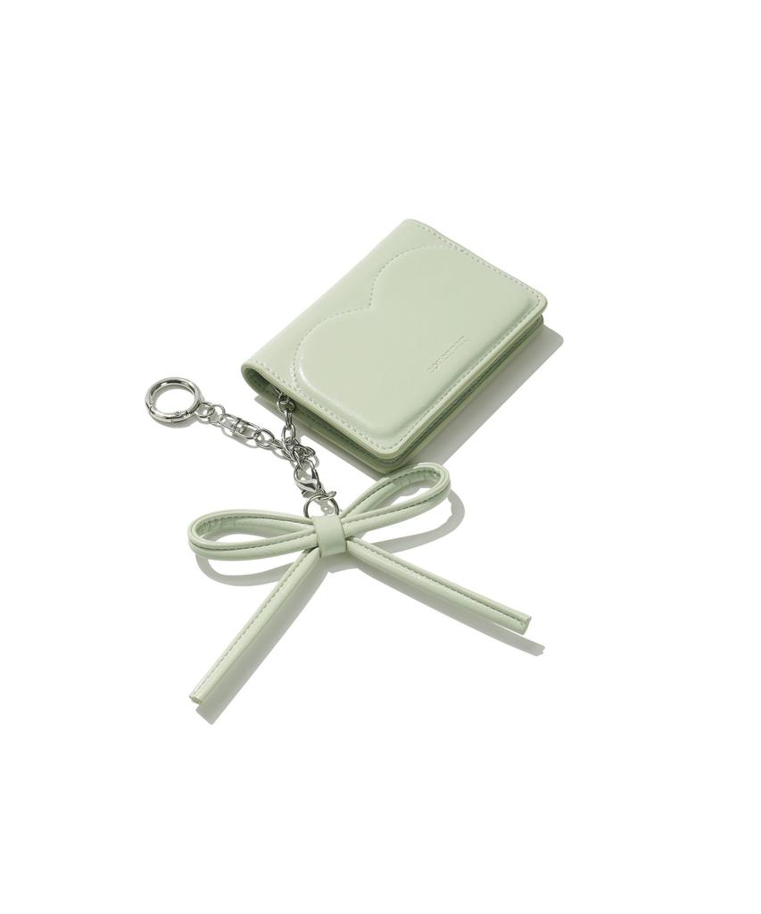 Covernat Woman Clover Heart Keyring Card Wallet Mint