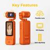 High-definition Pocket Camera, 1000mAh Battery, Webcam, USB-C Charging, Travel and Action Camera