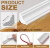 1PC 1/2/3m PVC corner decoration self-adhesive wall corner molding - white 90 ° corner decoration, suitable for wall and floor e