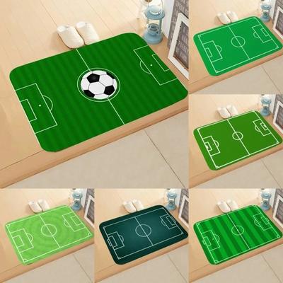 Fußballfeld Festes Gesichtstuch Bodenmatten Maschinenwaschbar Eingangsbereich Wohnzimmer Teppiche Schlafzimmer Spielbereich Rutschfeste Teppiche