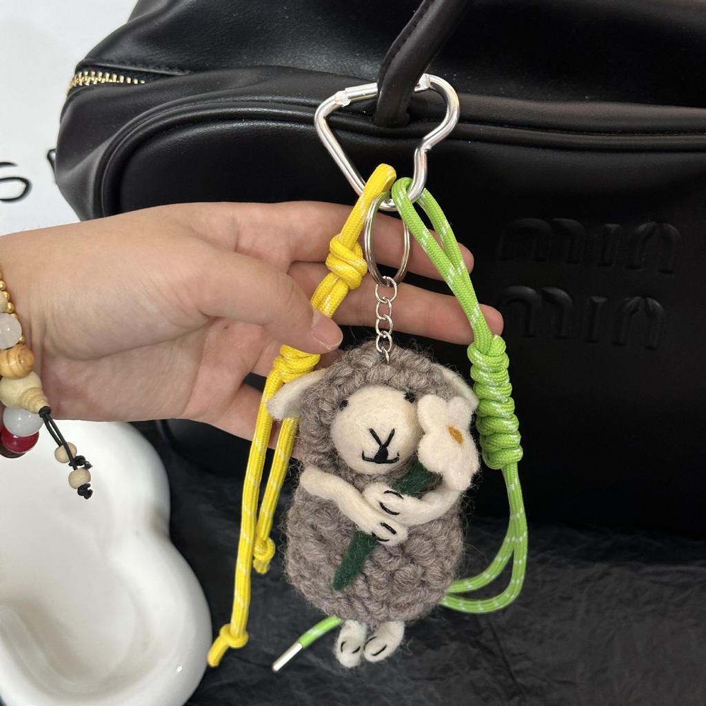Handmade Wool Felt Pendant Bag Charm for Women