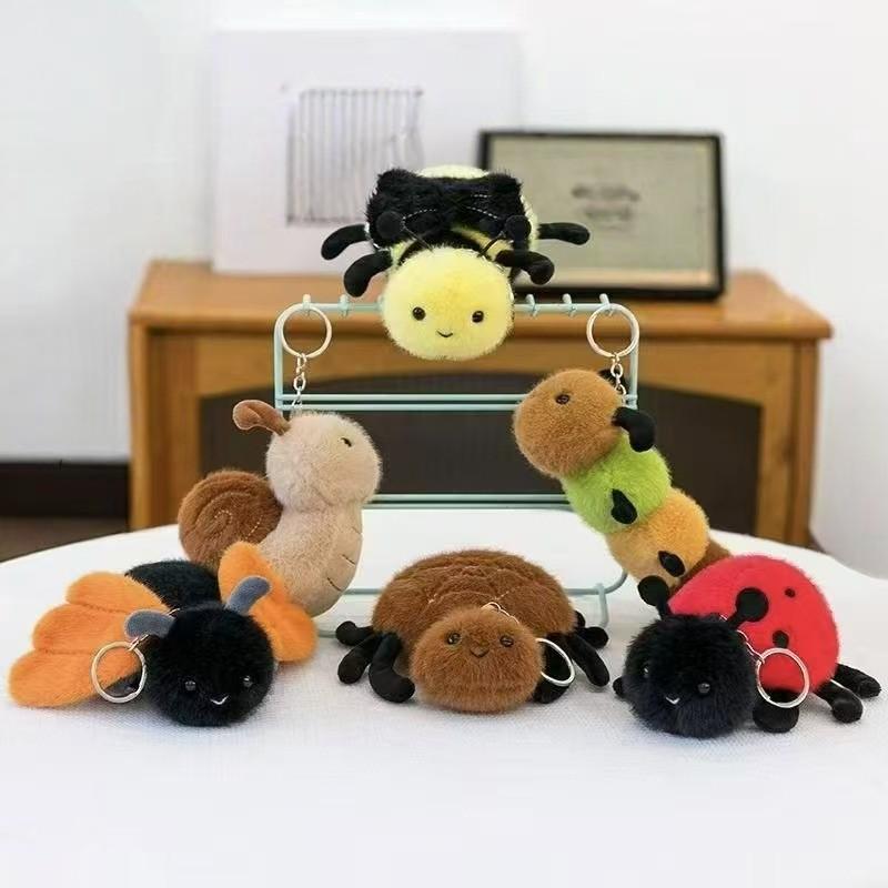 Adorable Seven-Spot Ladybug Plush Keychain Toy 12 cm