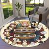 Spy Family Round Area Rug Carpet Rug For Living Room Bedroom Sofa Playroom Decor Nonslip Floor Mat