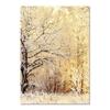 Minimalist Modern Nordic Wall Art Mood Poster Beige Winter Forest Wooden House Painting Wall Pictures for Living Room Decor