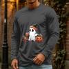 Men's Halloween Long Sleeve Neck Casual Shirt