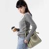New Leather Vegetable Basket Bag Simple and Fashionable Commuter Bucket Bag Shoulder Crossbody Handbag Women's Bag