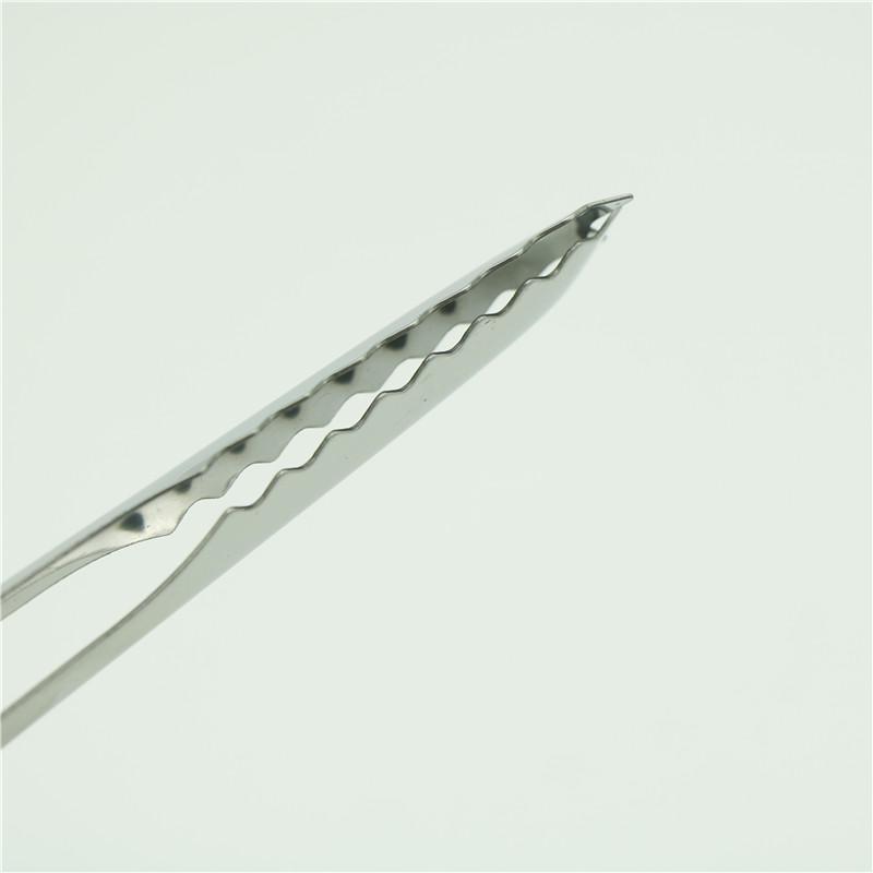 Rustfritt stål Grill Bbq Clip Brød Mat Isklemme Ice Tong Tool Bar Kjøkken