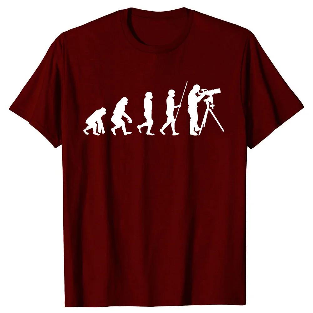 Astronomer Evolution T-Shirt Funny Astronomy Cool Gift Cotton Men's T Shirts Simple Style Tops T Shirt Casual Short Sleeve
