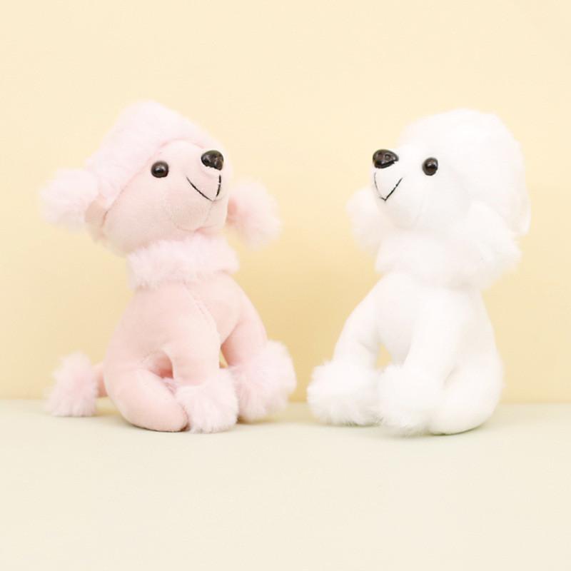 Adorable Plush Poodle Keychain Teddy Dog Charm Bag Accessory Cute Puppy Clip
