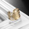 Ayatul Kursi Scripture Open Ring Quran Islamic Muslim Adjustable Ring Arabic Language Jewelry for Women Birthday Gift