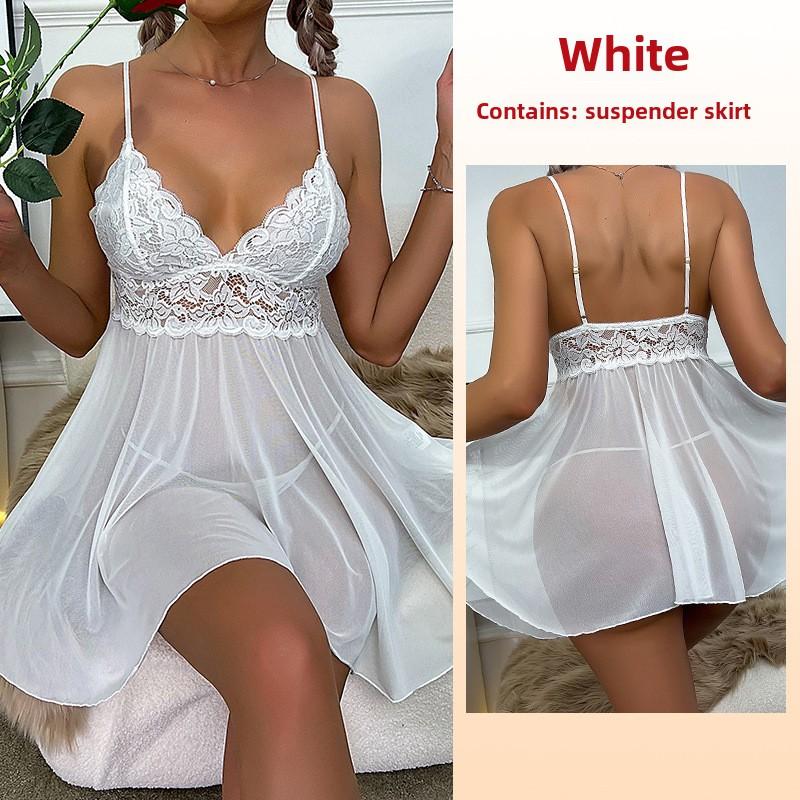 Sex Lingerie Sexy Krajková Síťovaná Noční košilka Postel Vášeň Pyžamo