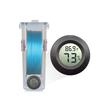 2Pcs Humidity Meter Pet  Acrylic Box Round Digital LCD Thermometer for Car Indoor Room Cigar Wine Cabinet Digital Temperature
