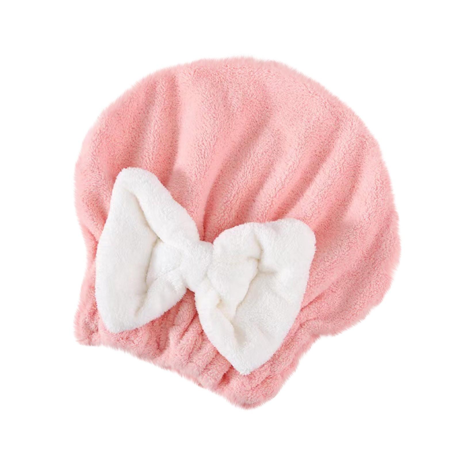 

Шапочка для волос с бантом, суперабсорбирующая, быстросохнущая, кораллового цвета, бархатная, принцесса, шапочка для душа, женская, утолщенная, для сухих волос, полотенце для головы с функцией свободного обдува розовый