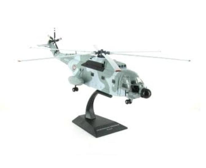 French Army Helicopter Diecast Model SA 321 Superfluron Finished Product 1/72 Aérospatiale Pre-painted [Used]