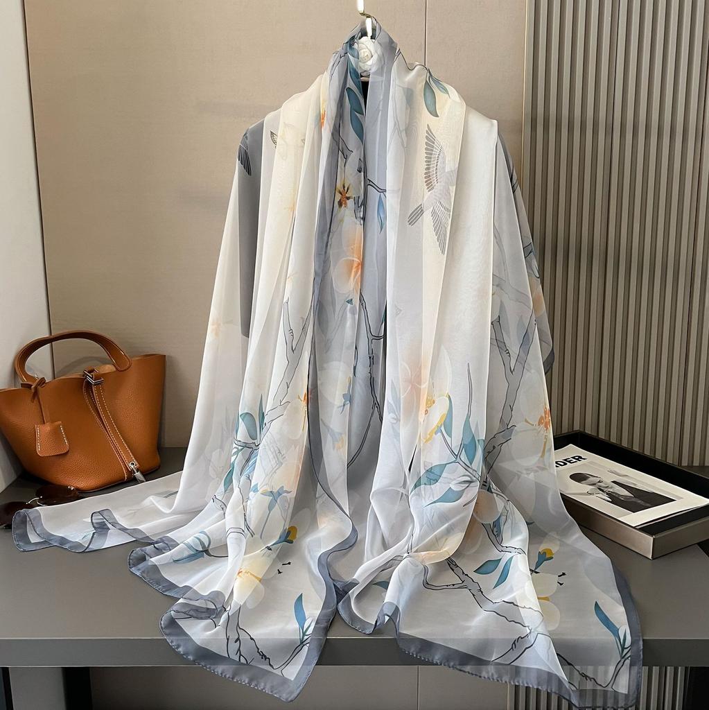 Women Scarf Fashion Large Silk Scarves Shawls Wraps Female Hijabs Pashmina Foulard Bandana Neck Hijabs Long Size Scarfs