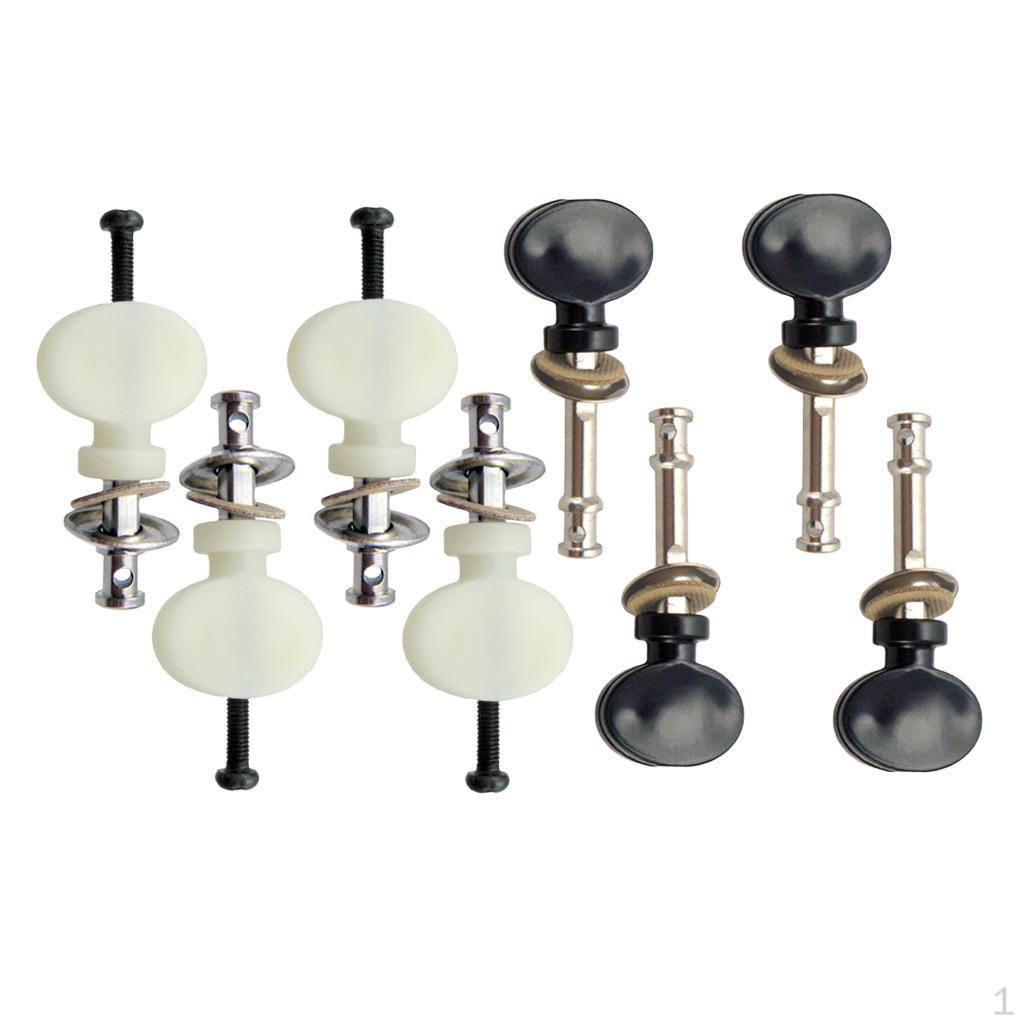 8pcs Ukulele Strings Tuning Pegs DIY Accessory 4L 4R