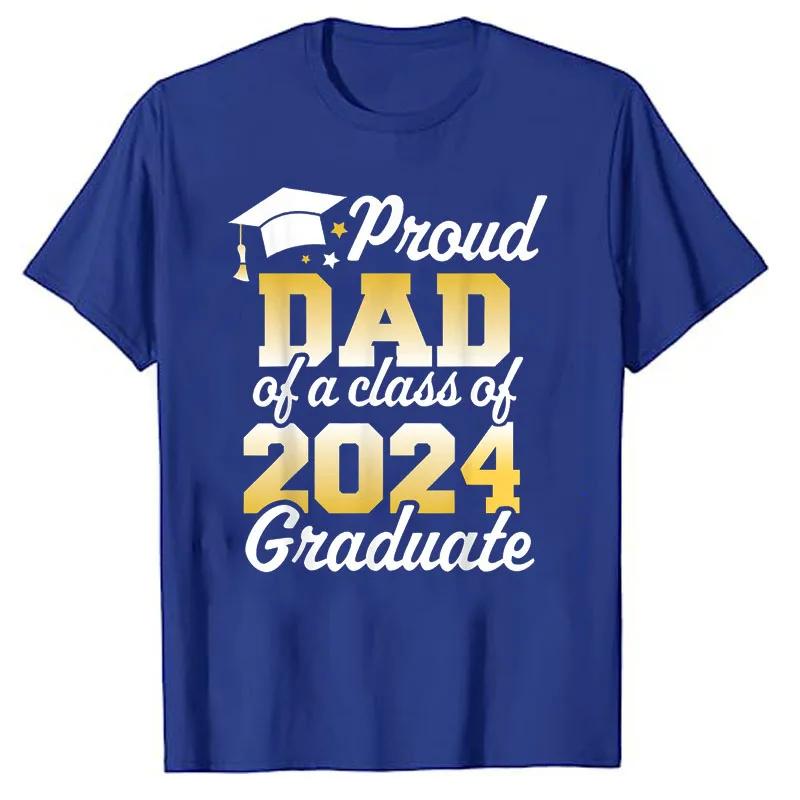 Proud Mom of A Class of 2024 Graduate Mother Senior Family T-Shirt Funny Dad Aunt Uncle Grandma Grandpa Sister Brother Tee Tops