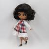 ICY Blyth doll 1/6 BJD 30cm doll with dark skin and short black curly hair matte face NUDE joint body BL950