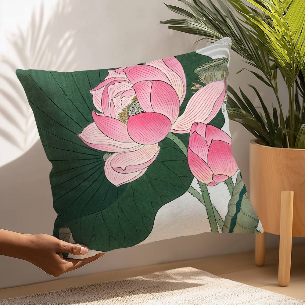 Japanese Artist Exhibition Pillow Case Plush Fabric Soft Pillowcase Double Sided Print Cushion Cover Household Gifts