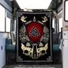 Viking Rune Ultra-Soft Plush Throw Blanket Fabric Perfect for At Home Office Car and Camping Vibrant Colors Durable Easy To Care