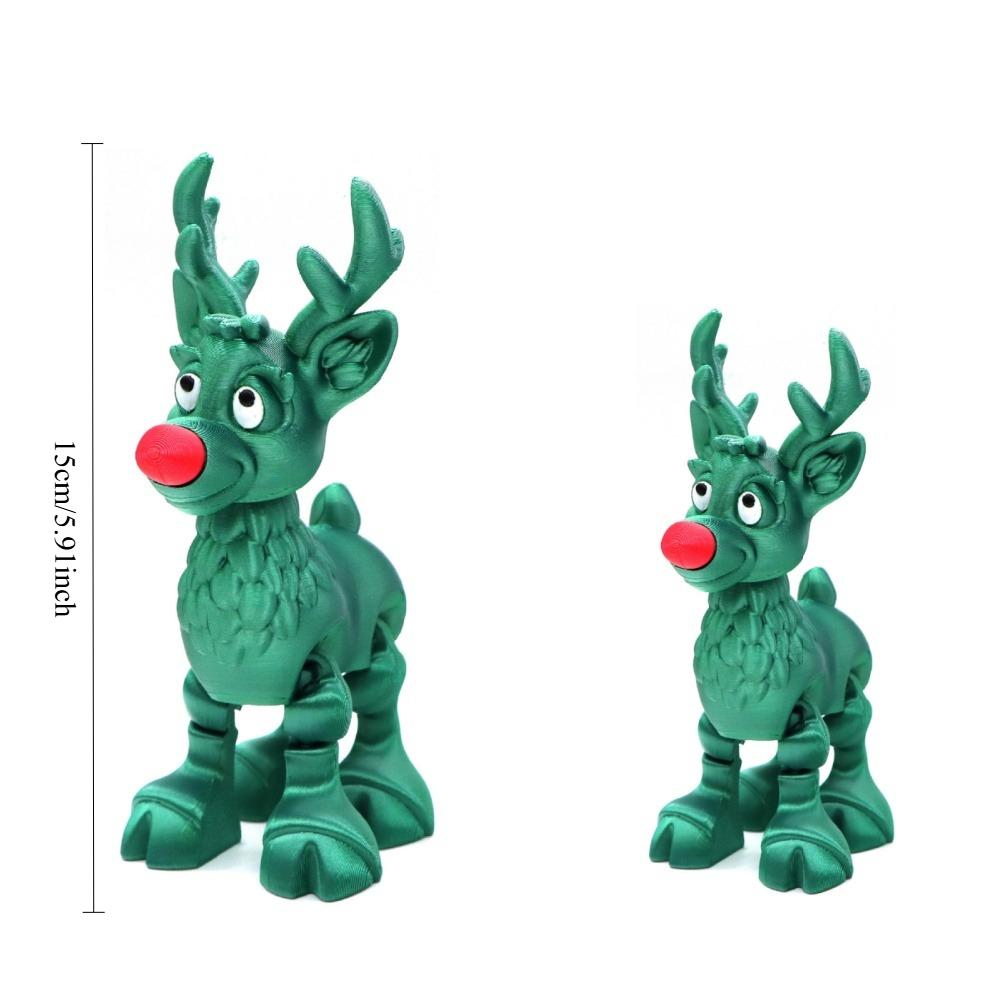Festive Reindeer Sculpture Christmas Elk Ornament Sleigh Deer Statue For Home Tabletop Decor And Holiday Party Gift