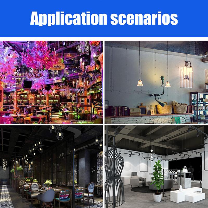 E27 Hängelampenfassung mit 0,5/0,8/1/1,2/1,5/2M Hängekabel Deckenlampensockel für Haushaltshänge-Pendelleuchte Kronleuchter