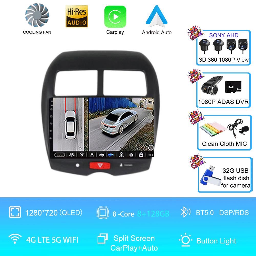 Car Radio Android 14 For Mitsubishi ASX 1 2010 2011 - 2016 C4 Peugeot 4008 DSP Multimedia Video Player Carplay Stereo Audio GPS