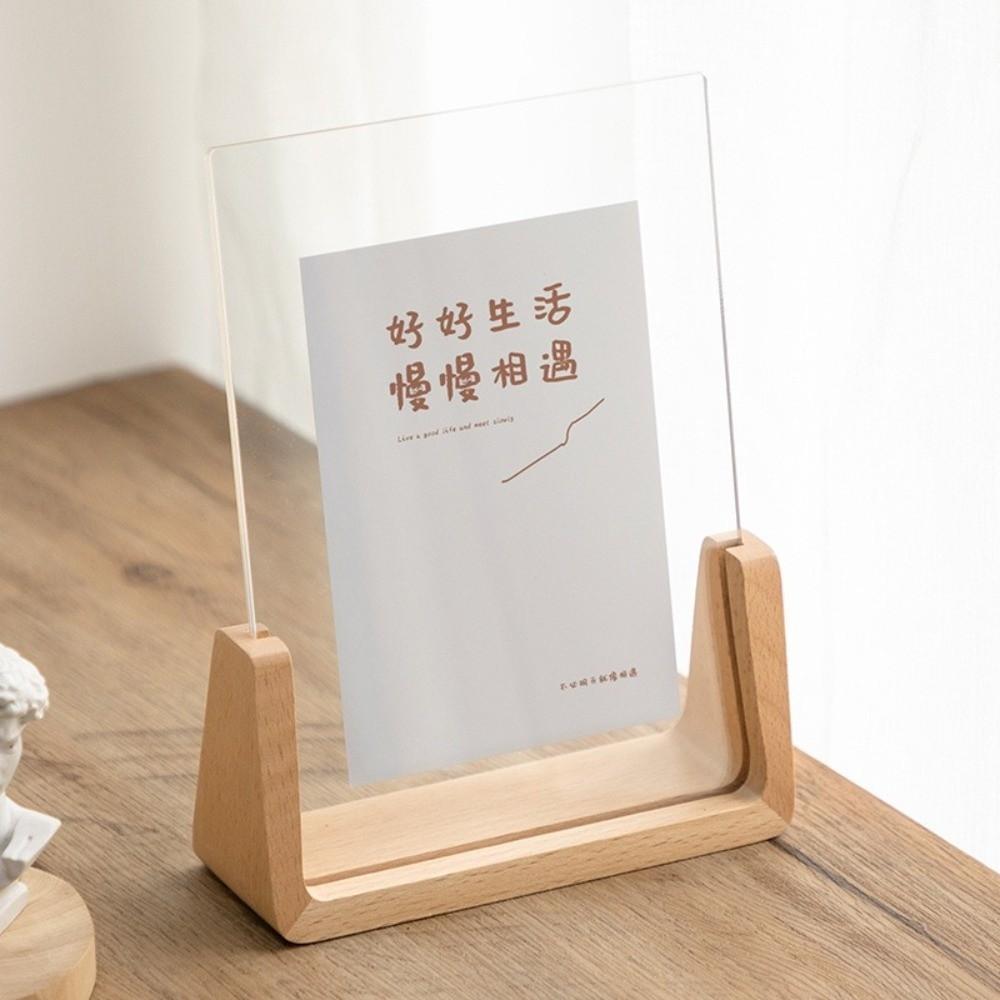 Wooden Desktop Picture Frame U Shape Photo Holder New Nordic Photo Frame  Wedding Use