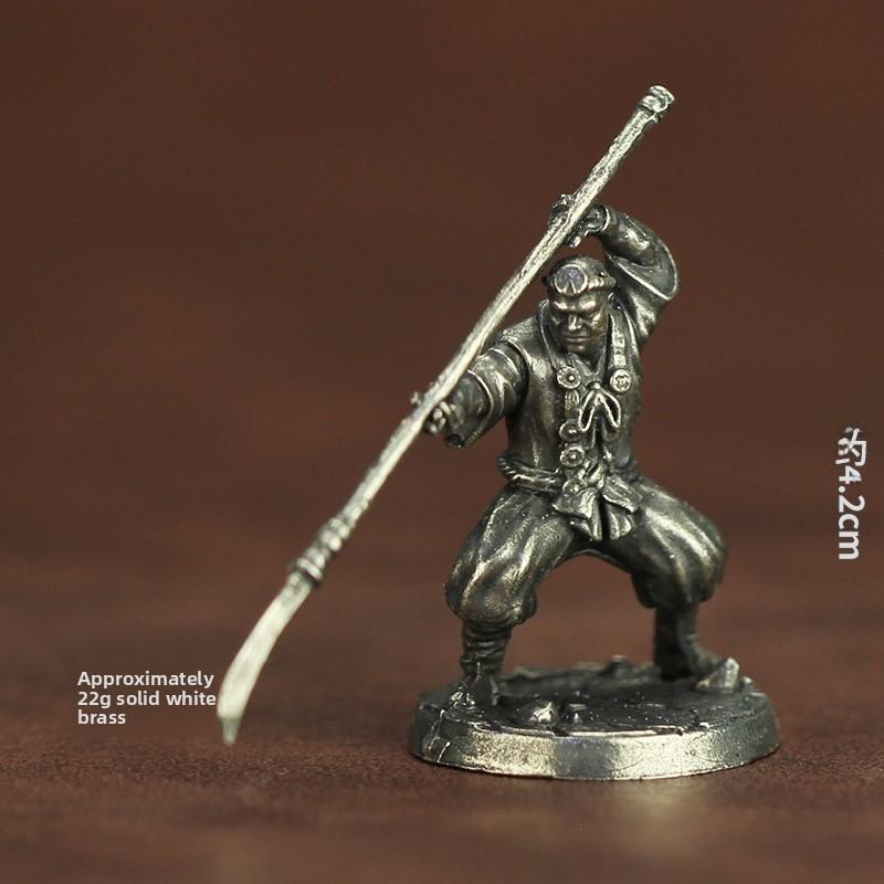 New Metal Chess Piece Samurai Ninja Ancient Soldier Model Toy Desktop Game Gift Display Piece Static Action Figure Collectible