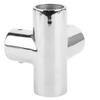 4-Way Round Base Handrail Fitting for Boats, 25mm Inner Diameter, Stainless Steel, 4-Way Pipe Fitting, Boat Hardware Accessory