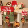 Vánoční potahy na židle 3D Santa Snowman Elk Zadní potahy na židle omyvatelné chrániče na židle v jídelně Domácí dekorace