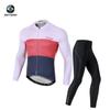 XINTOWN Mens Cycling Long Jersey Set Blue Emperor Road Bike Racing Suit Breathable
